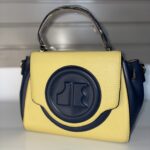 JACQUES ESTEREL White & Balck Leather Handbag